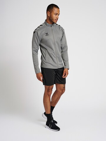 Hummel Sports sweat jacket in Grey