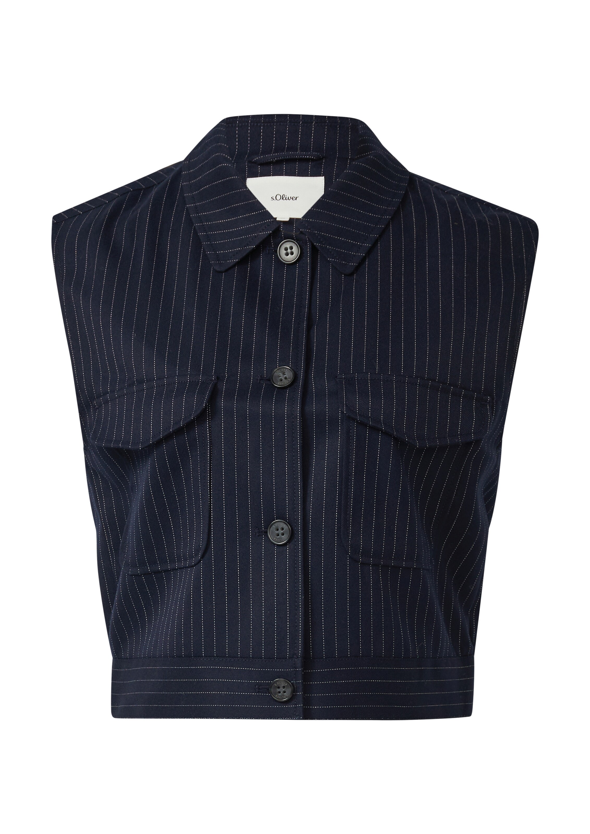 s.Oliver Bodywarmer in Blauw: voorkant