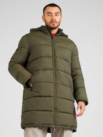 SELECTED HOMME Zimní kabát 'COOPER' – zelená: přední strana