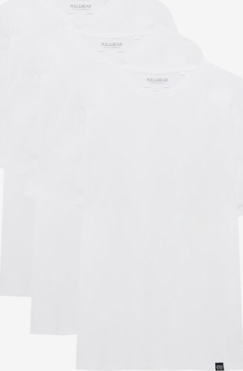 Tricou Pull&Bear pe alb, Vizualizare produs