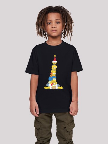 T-Shirt 'The Simpsons Family Christmas Tree' F4NT4STIC en noir : devant