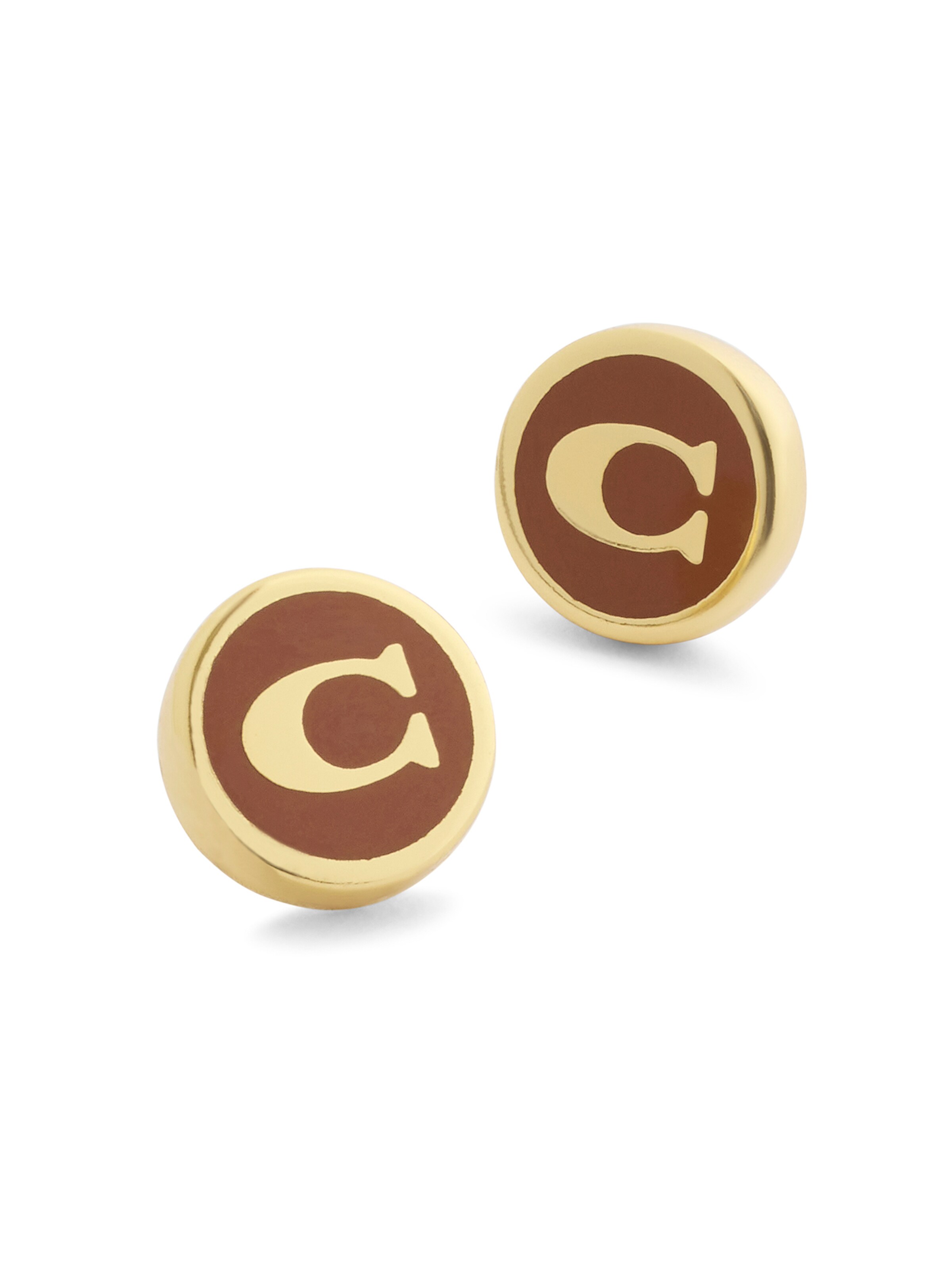 Boucles d'oreilles COACH en marron