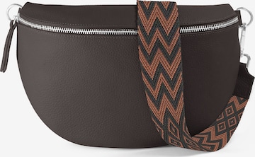 lePelou Gürteltasche 'THEA large' in Braun: Vorderseite
