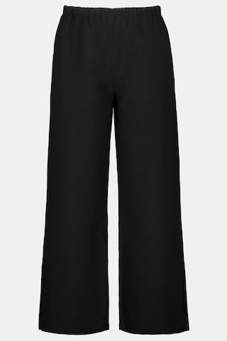 Wide Leg Pantalon Ulla Popken en noir : devant