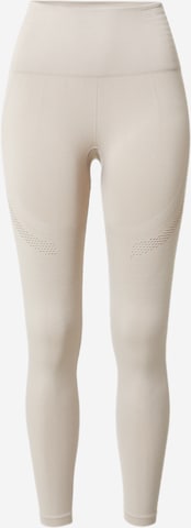 4F Skinny Workout Pants in Beige: front