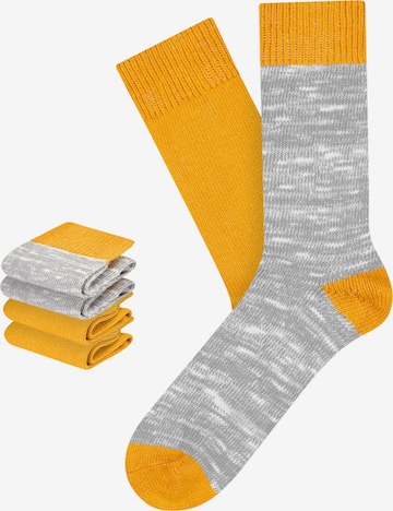 CHEERIO* Socks 'Boot Buddy 4P' in Yellow: front