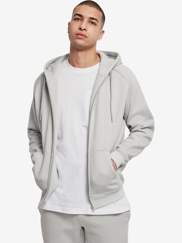 Urban Classics Zip-Up Hoodie in Grey: front