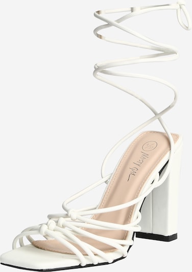 Sandale Nasty Gal pe alb, Vizualizare produs