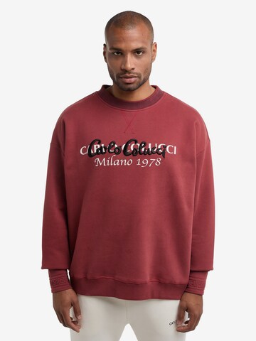 Carlo Colucci Sweatshirt ' De Tomas ' in Rot: predná strana