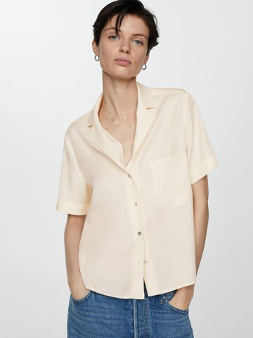 MANGO Blouse 'MOMA' in White: front