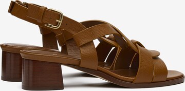 LOTTUSSE Sandalen met riem 'Pala' in Bruin