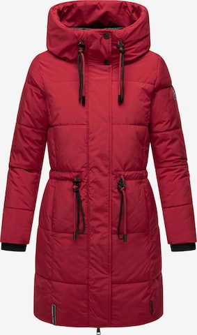 NAVAHOO Winter coat 'Zuckertatze XIV' in Red: front