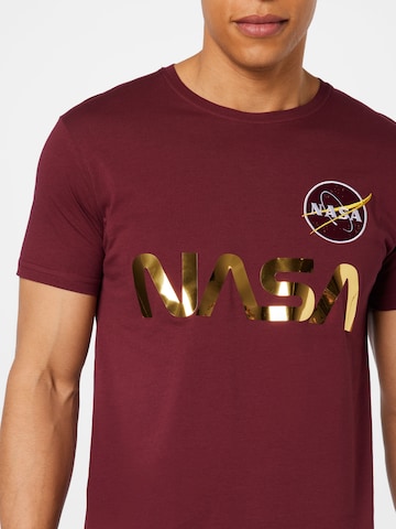raudona ALPHA INDUSTRIES Marškinėliai 'NASA'