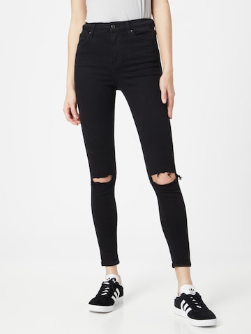 TOPSHOP Skinny Jeans 'Jamie' in Black: front