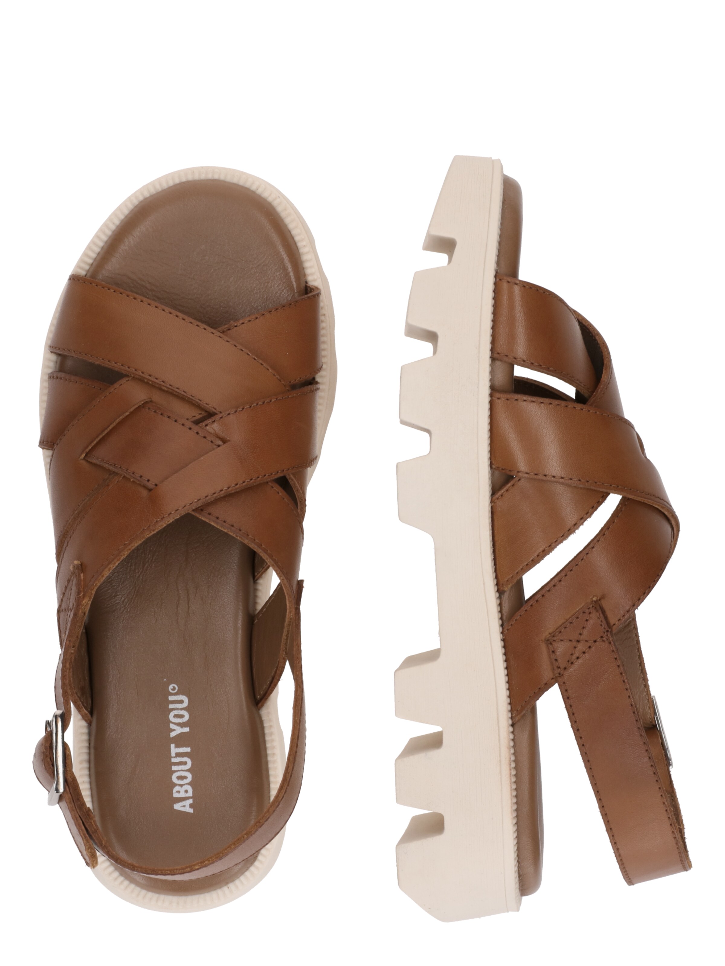 ABOUT YOU Sandals 'Hanna' in Brown