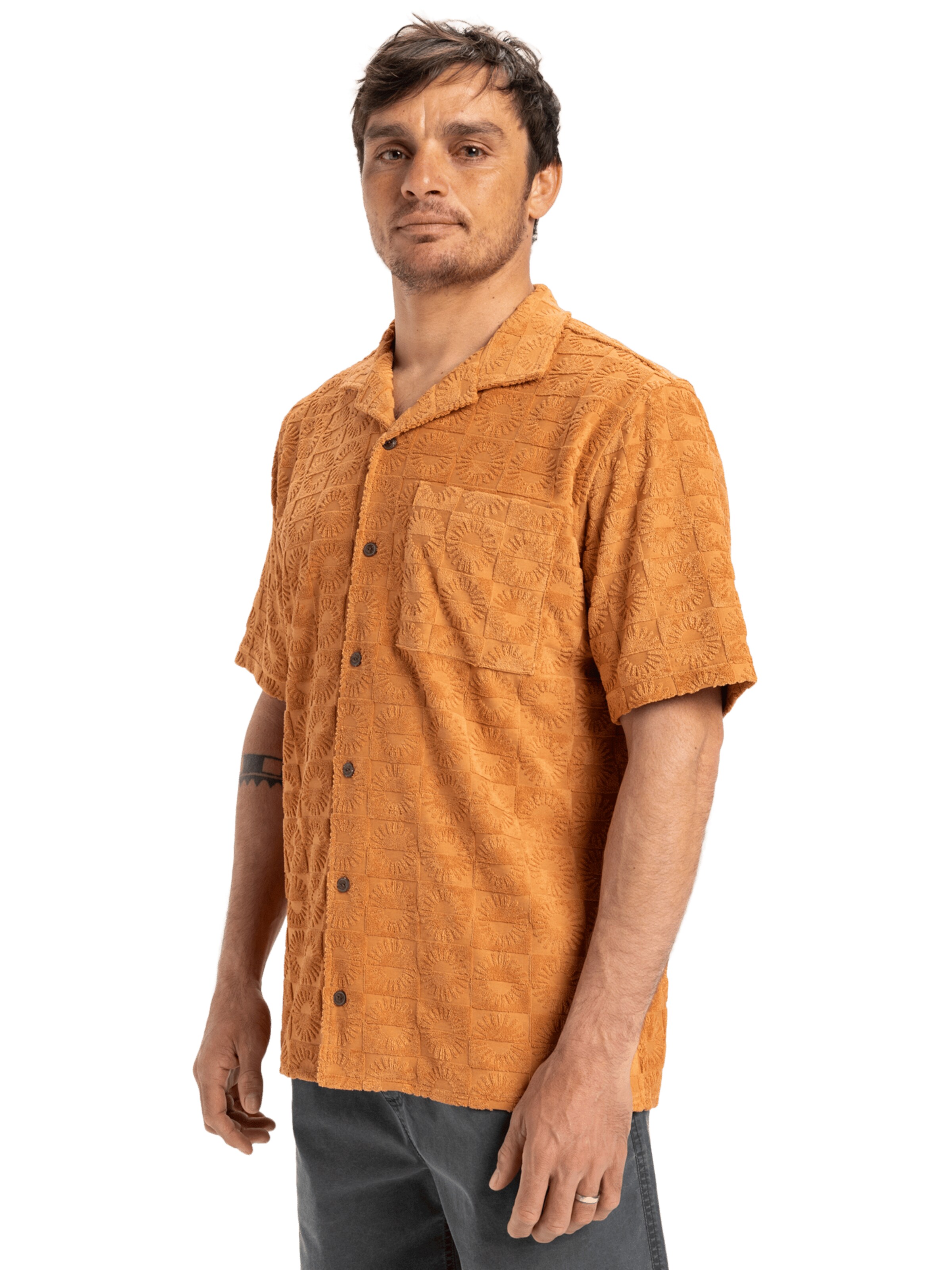 QUIKSILVER Comfort fit Overhemd 'Pana' in Oranje