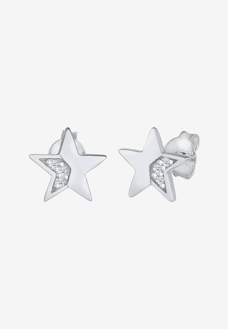 Elli DIAMONDS Ohrringe Astro, Sterne in Silber