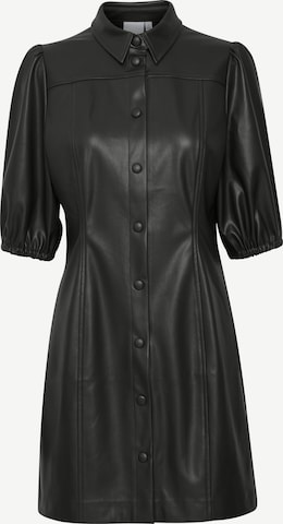 ICHI Платье-рубашка 'CAZAVI' в Черный: спереди