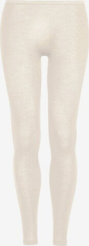 Hanro Skinny Leggings 'Woolen Silk' in White: front