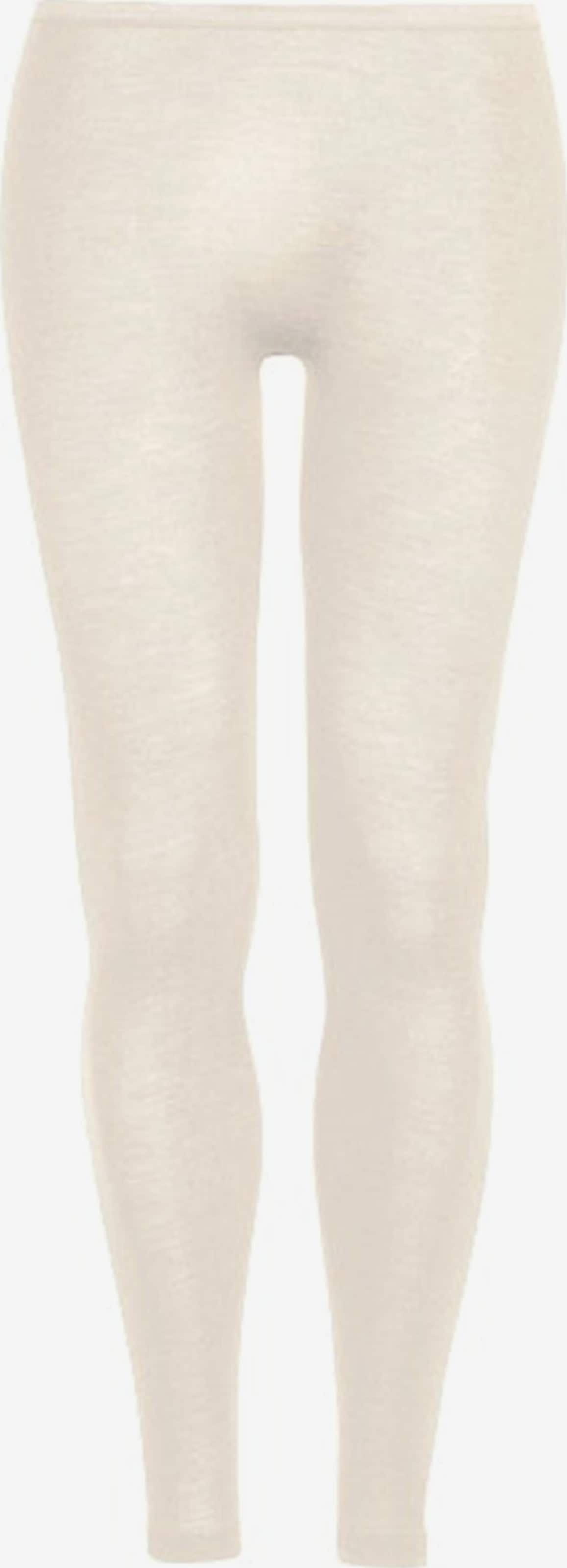 Hanro Skinny Leggings 'Woolen Silk' in Off White