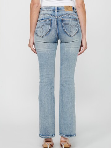 KOROSHI Flared Jeans in Blau