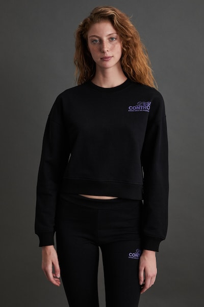 Grimelange Sweater majica 'IRELIA' veličine XS u lila / crna, Pregled proizvoda