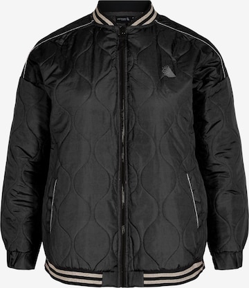 Active by Zizzi Outdoor Jacket 'Hope' in Black: front