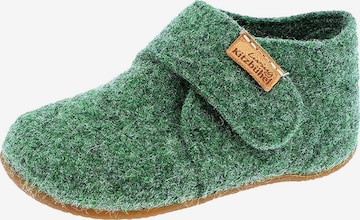 Living Kitzbühel Hausschuh 'Filz' in Grün: Vorderseite