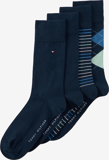 Kojinės iš Tommy Hilfiger Underwear, spalva – tamsiai mėlyna / sodri mėlyna („karališka“) / rusvai pilka / mėtų spalva, Prekių apžvalga
