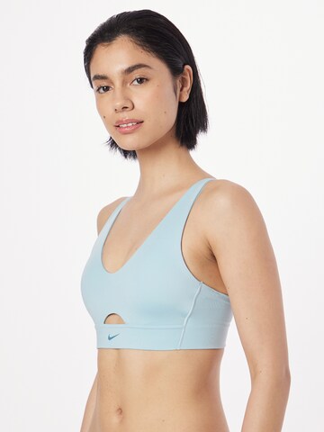 Bustino Reggiseno sportivo 'Indy' di NIKE in blu: frontale