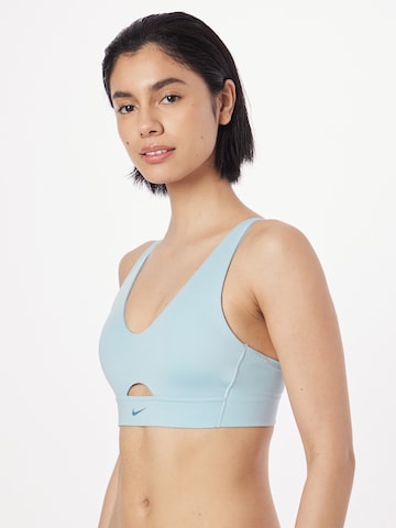 NIKE Bustier Biustonosz sportowy 'Indy' w kolorze niebieski: przód