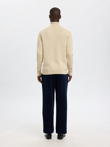 Pull-over 'SLHDANE' SELECTED en beige