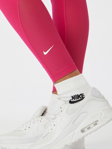 NIKE Skinny Workout Pants 'One' in Pink
