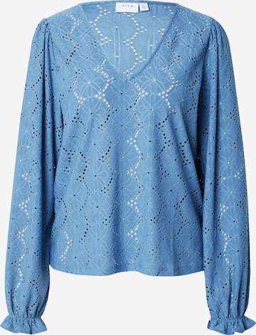 VILA Blouse 'LILJA' in Blauw: voorkant