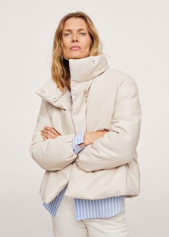 MANGO Winter Jacket 'Chester' in Beige: front