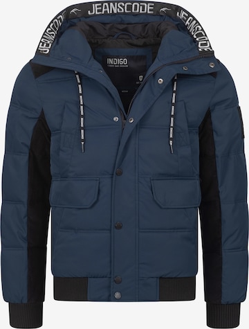 INDICODE JEANS Winter Jacket 'Jakobe' in Blue: front
