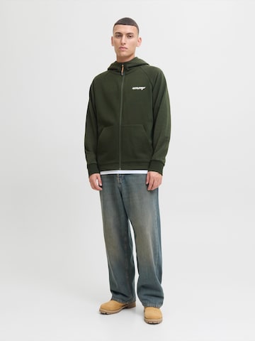 JACK & JONES Кофта на молнии 'JJTHATCHER' в Зеленый