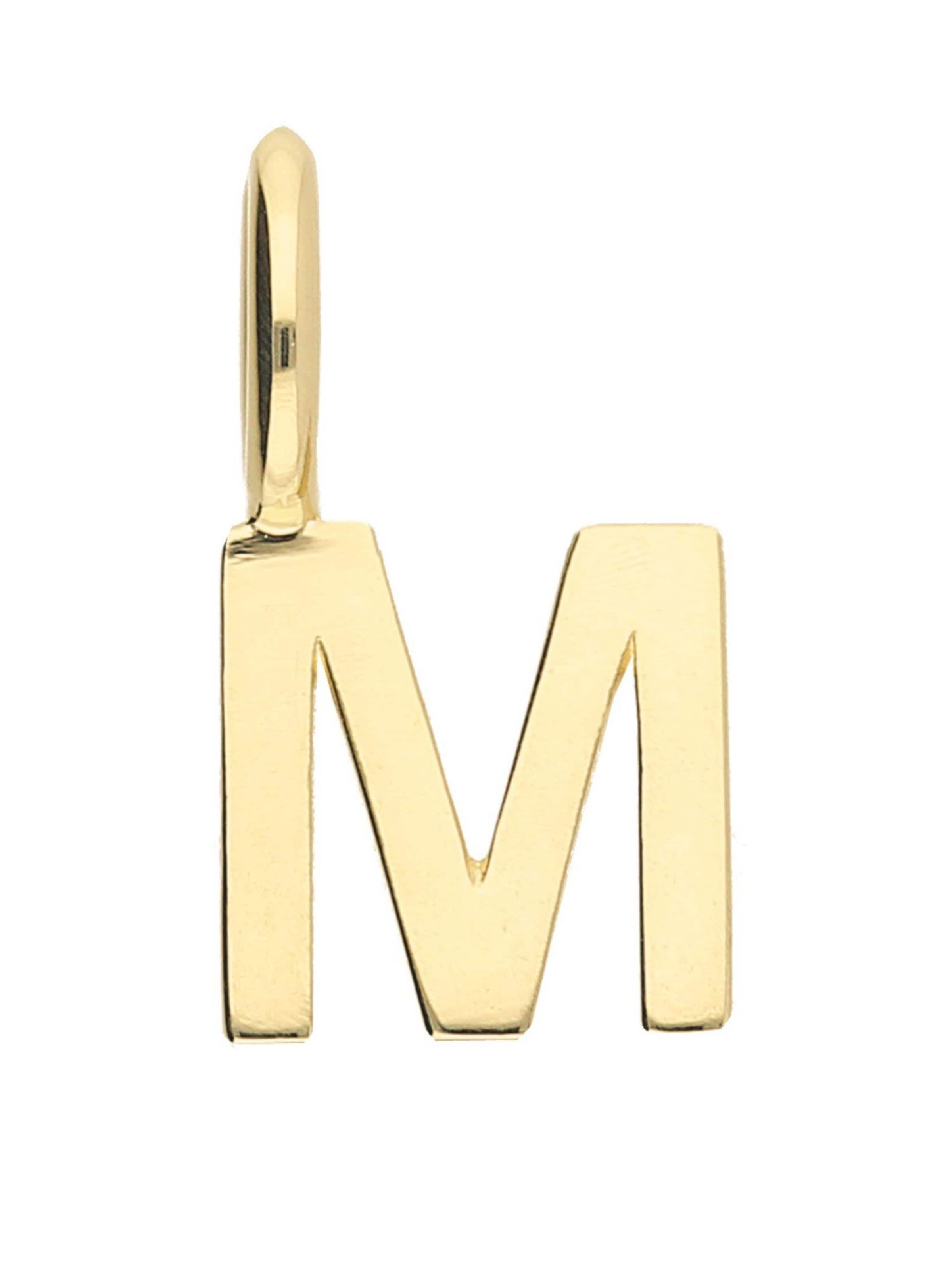 Adelia´s Pendant 'M' in Gold: front