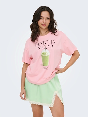 ONLY Oversized Shirt in Pink: front