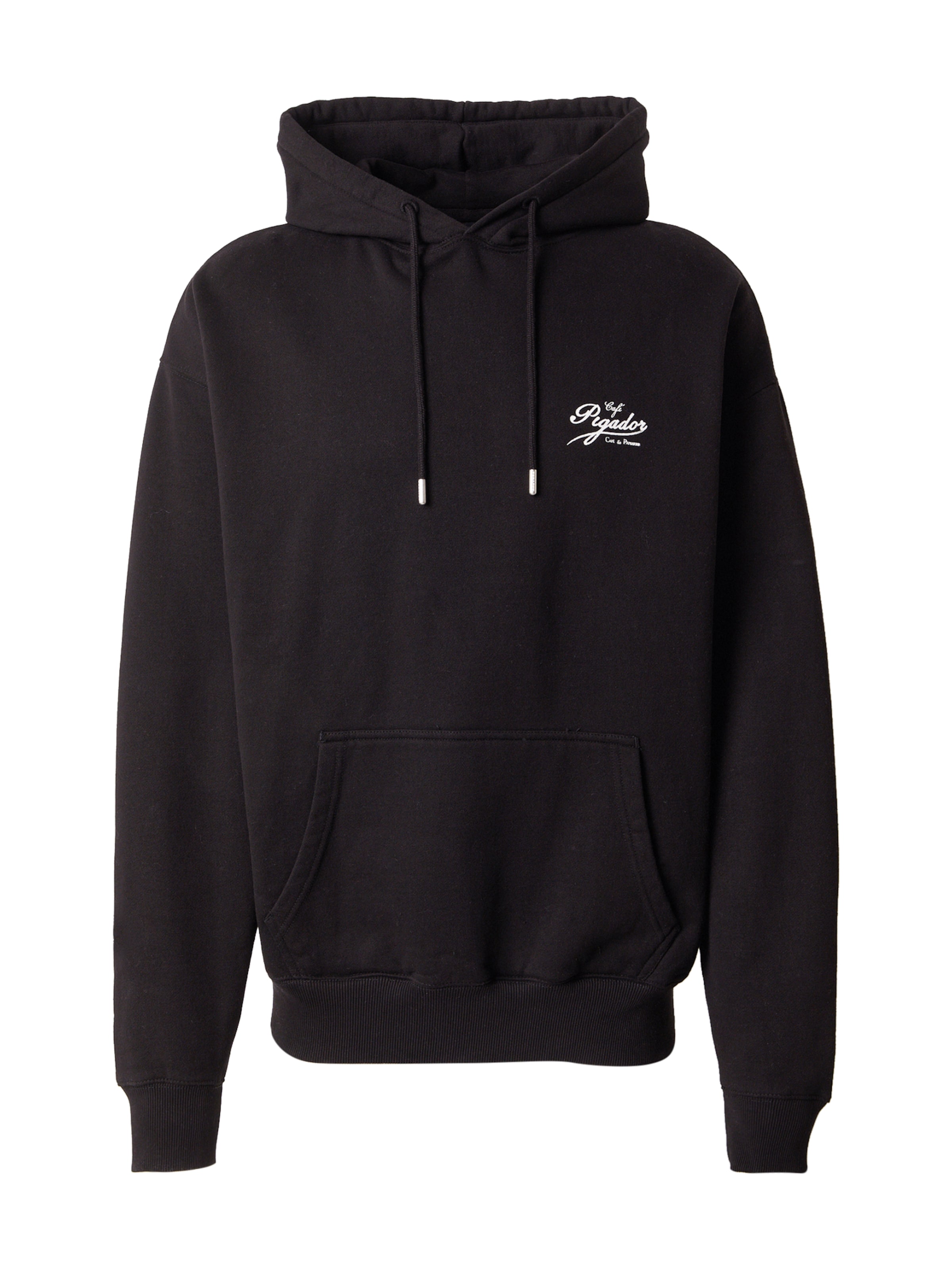 Pegador Sweatshirt 'Carlon' em preto / branco, Vista do artigo