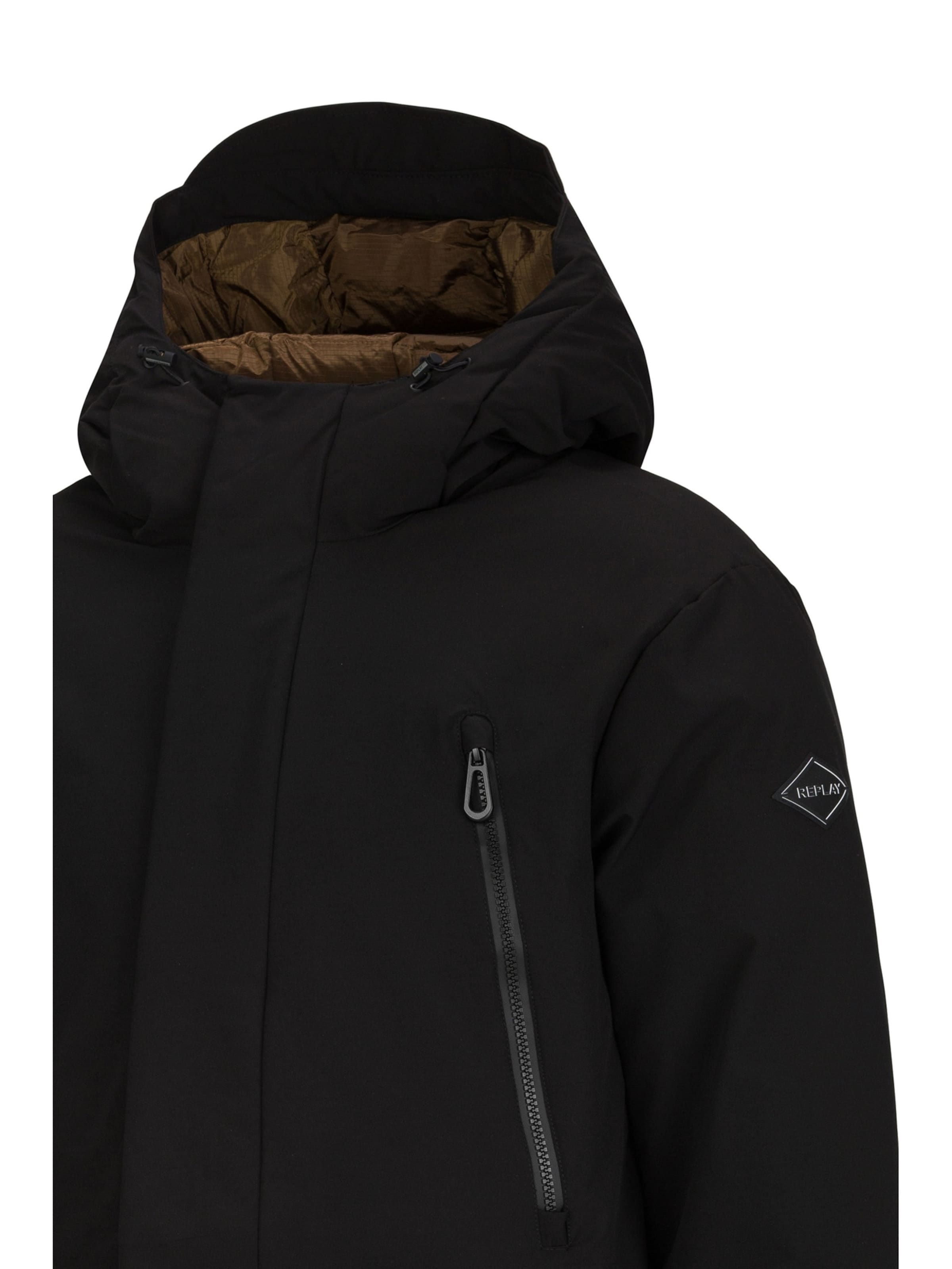REPLAY Winter Parka ' Fine Poly ' in Black