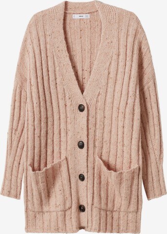 Cardigan 'Pharrell' MANGO en rose : devant