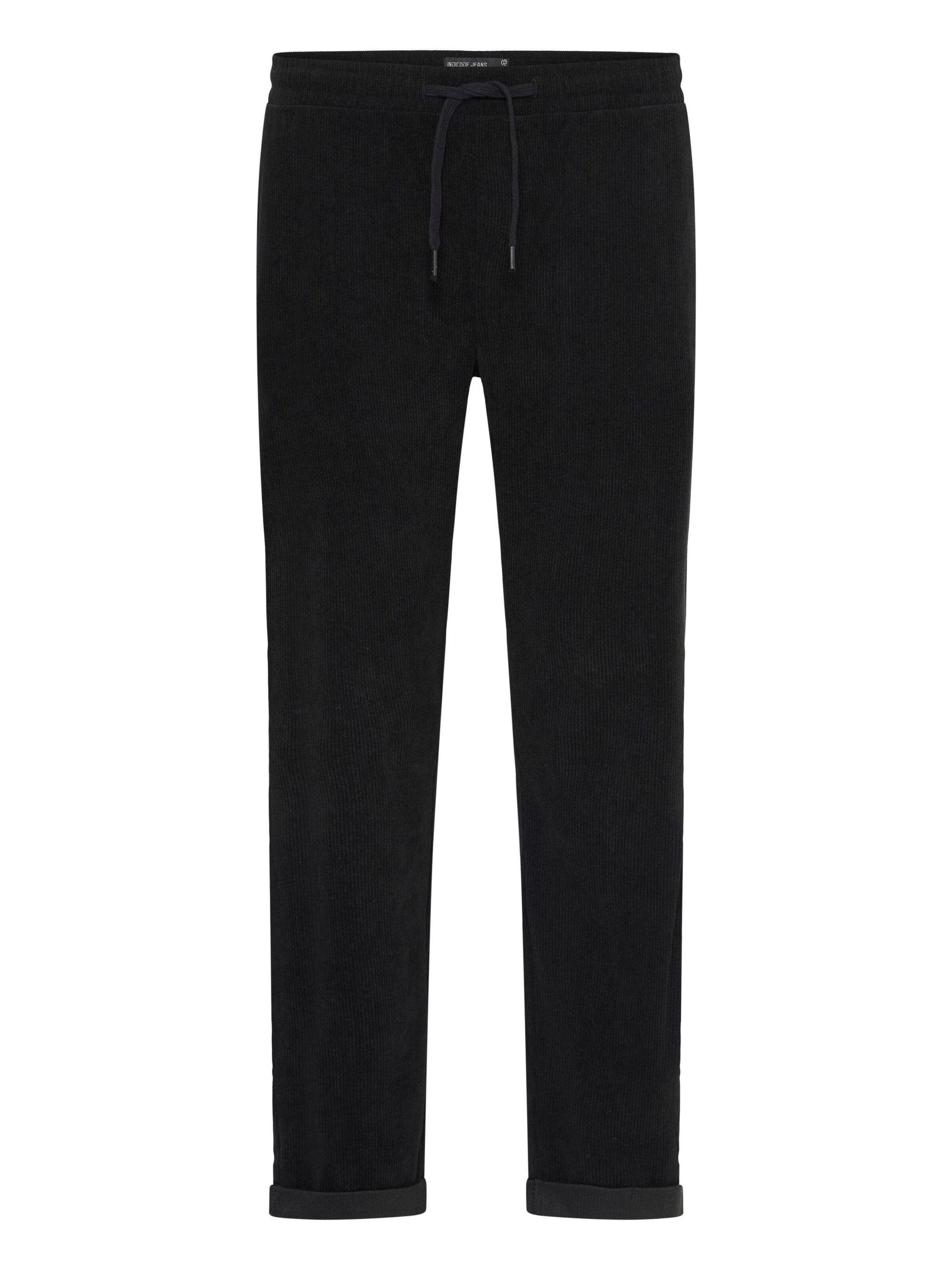 INDICODE JEANS - Regular Calças chino ' IDMotoril ' em preto: frente