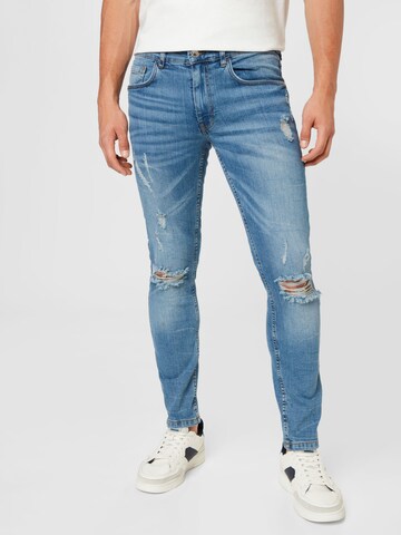 Slimfit Jeans 'Stockholm' de la Redefined Rebel pe albastru: față