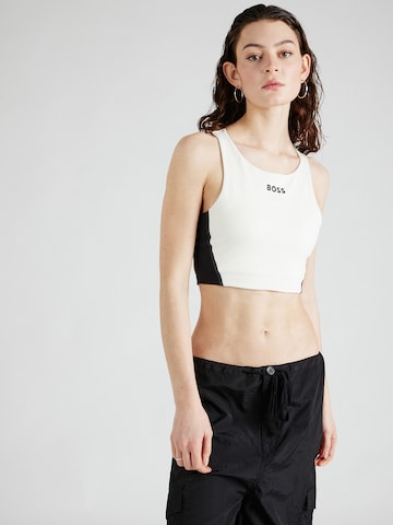 Top di BOSS Black in bianco: frontale