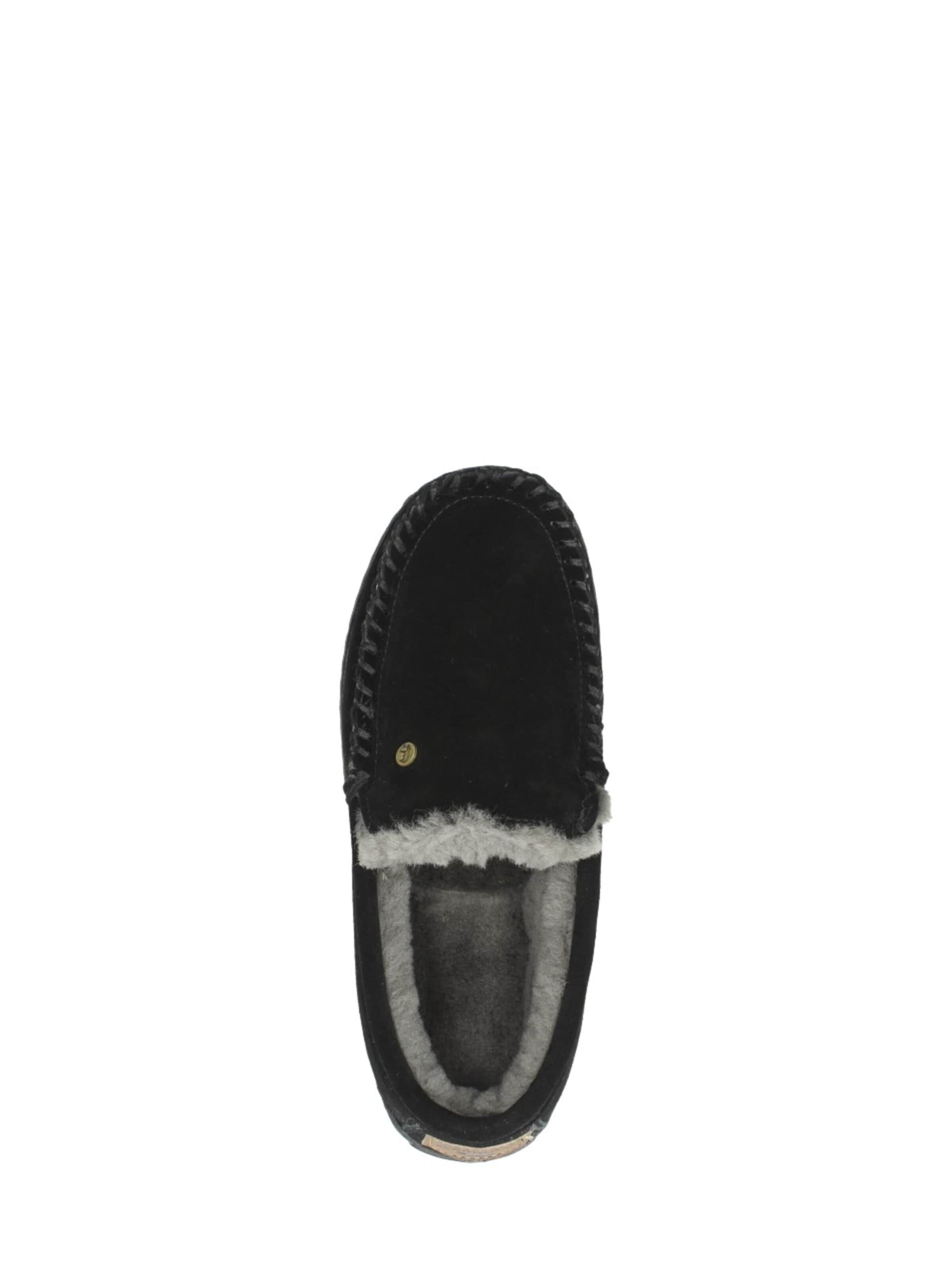 Warmbat Hausschuh 'Grizzly'‌‌‌‌‌ in Schwarz
