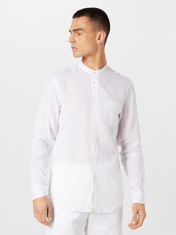 UNITED COLORS OF BENETTON Regular fit Button Up Shirt in White: front