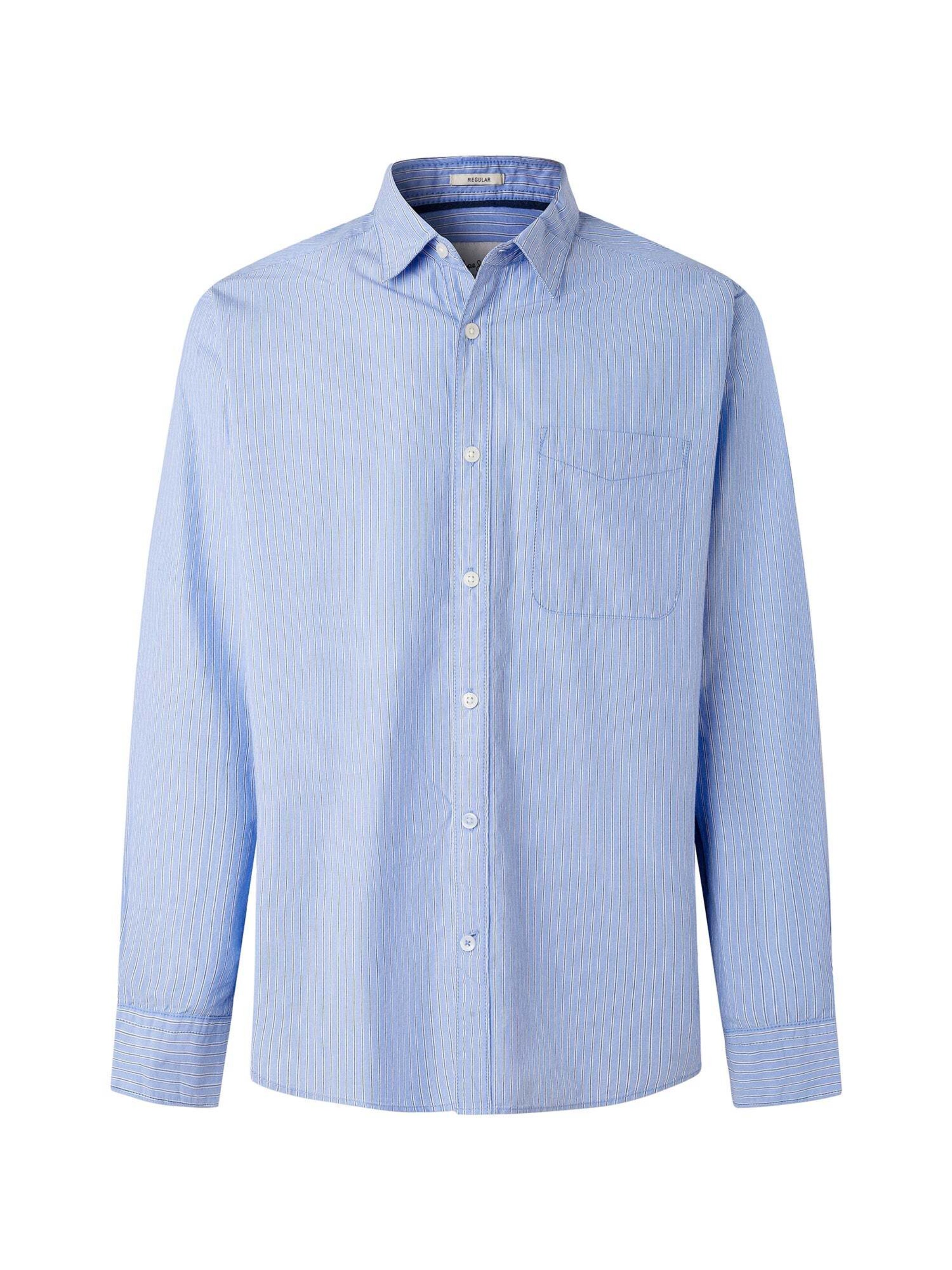 Pepe Jeans - Ajuste regular Camisa 'Rick' en azul: frente