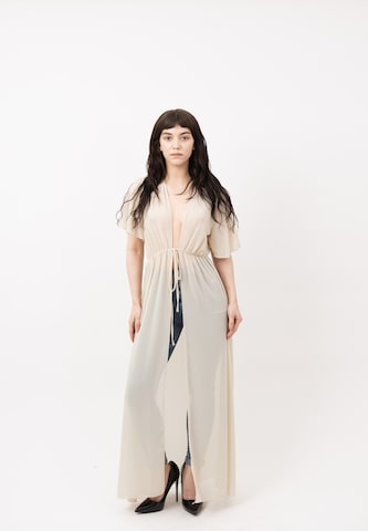 Abito da spiaggia di Elara in beige: frontale