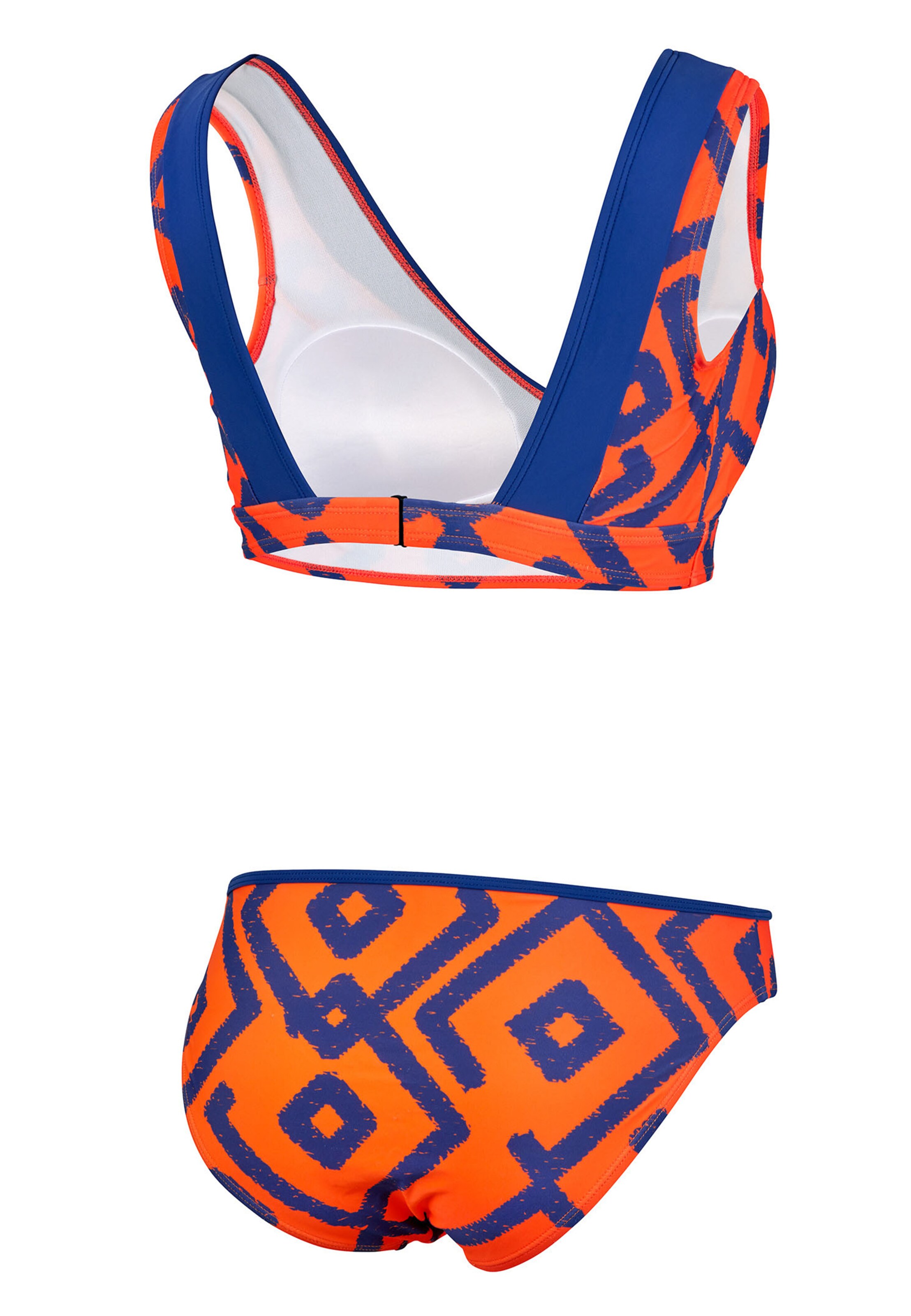 BECO the world of aquasports Bustier Bikini 'Inka Graphic' in Orange